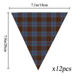 ScotsTee Shop Scottish McGregor Hastie Tartan Triangle Flags Tartan Bunting, Pennants (12pcs)