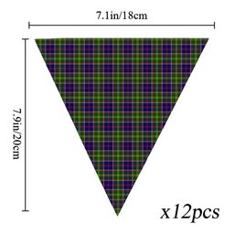 ScotsTee Shop Scottish Whitefoord Tartan Triangle Flags Tartan Bunting, Pennants (12pcs)