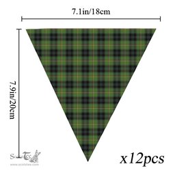 ScotsTee Shop Scottish Lorne Marquis of Tartan Triangle Flags Tartan Bunting, Pennants (12pcs)