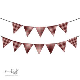 ScotsTee Shop Scottish McPhee Dress Ancient Tartan Triangle Flags Tartan Bunting, Pennants (12pcs)
