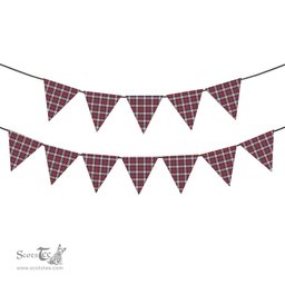ScotsTee Shop Scottish McDonald Dress Irish Ancient Tartan Triangle Flags Tartan Bunting, Pennants (12pcs)