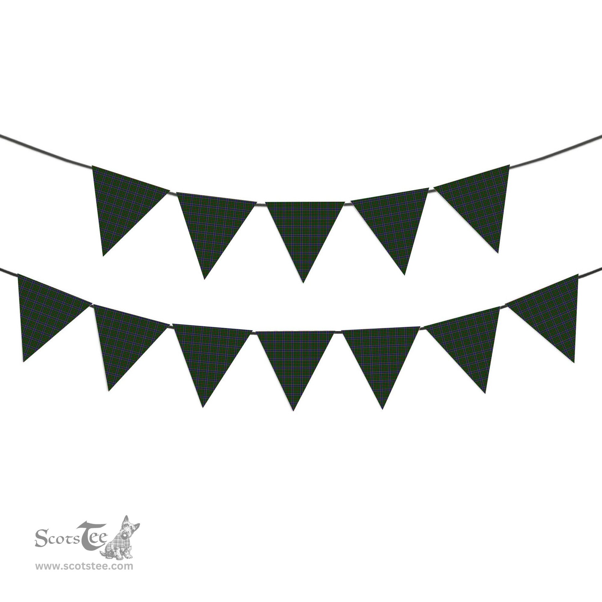 ScotsTee Shop Scottish Ogilvie of Inverarity Wilsons_ Tartan Triangle Flags Tartan Bunting, Pennants (12pcs)