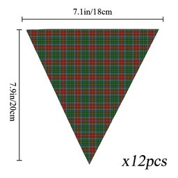 ScotsTee Shop Scottish Muirhead Tartan Triangle Flags Tartan Bunting, Pennants (12pcs)