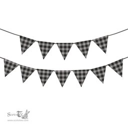 ScotsTee Shop Scottish MacPherson Dress Tartan Triangle Flags Tartan Bunting, Pennants (12pcs)
