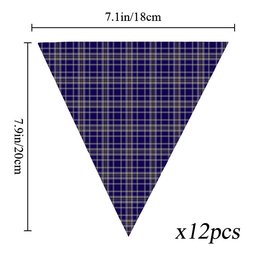 ScotsTee Shop Scottish Ochterlony Tartan Triangle Flags Tartan Bunting, Pennants (12pcs)
