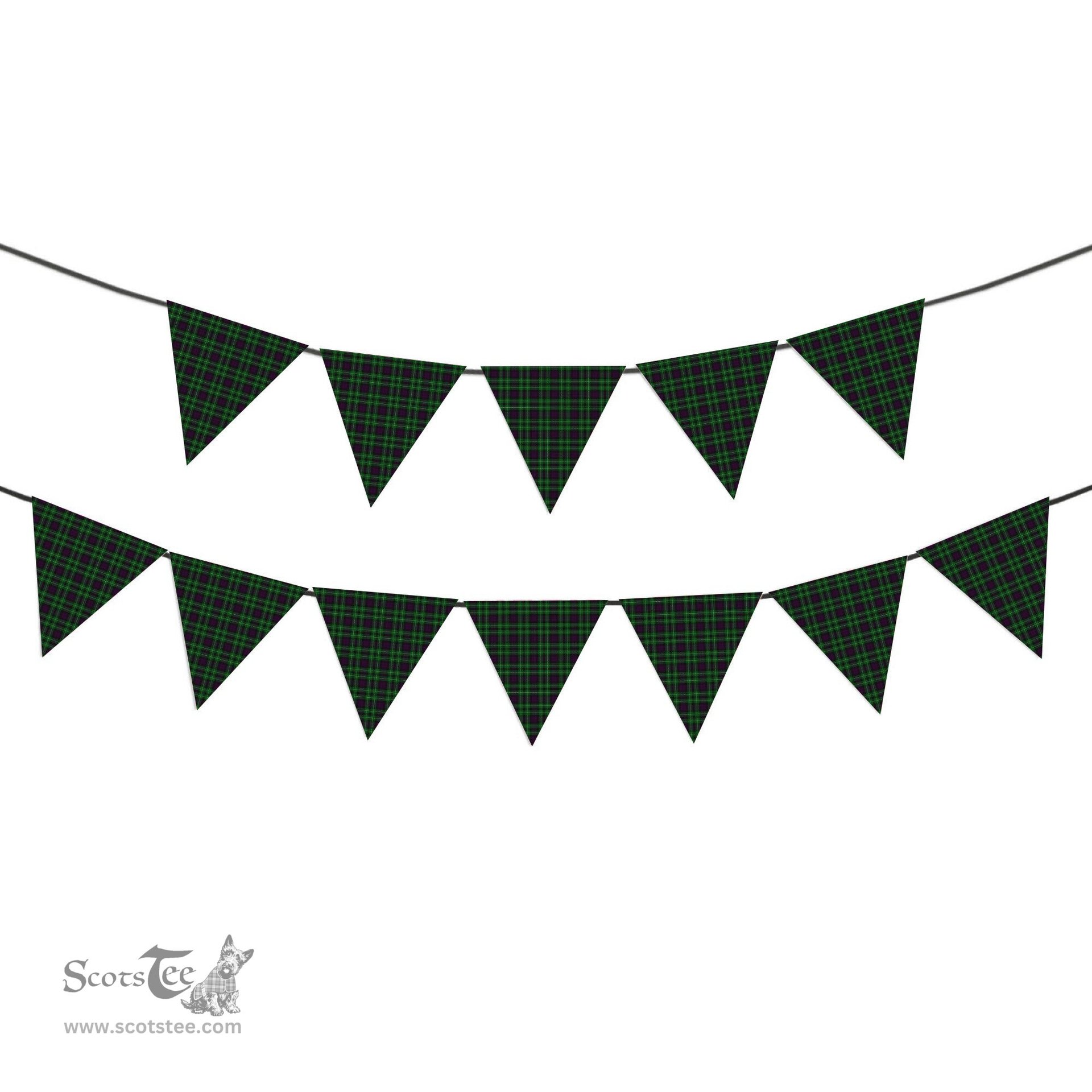 ScotsTee Shop Scottish Wilsons 064 2 Tartan Triangle Flags Tartan Bunting, Pennants (12pcs)
