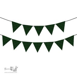 ScotsTee Shop Scottish MacKinross Tartan Triangle Flags Tartan Bunting, Pennants (12pcs)