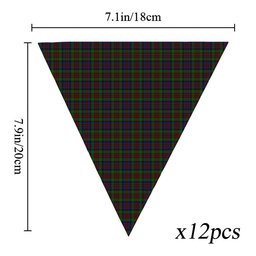 ScotsTee Shop Scottish McDuff Hunting Tartan Triangle Flags Tartan Bunting, Pennants (12pcs)