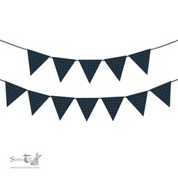ScotsTee Shop Scottish Strachan Modern Tartan Triangle Flags Tartan Bunting, Pennants (12pcs)