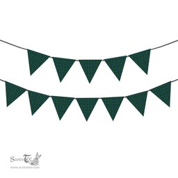 ScotsTee Shop Scottish McEwen Ancient Tartan Triangle Flags Tartan Bunting, Pennants (12pcs)