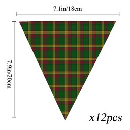 ScotsTee Shop Scottish MacMillan Anc Clans Originaux Tartan Triangle Flags Tartan Bunting, Pennants (12pcs)