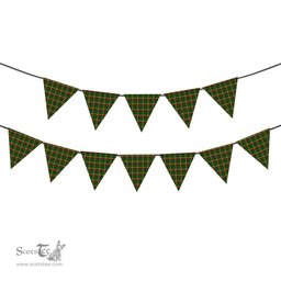 ScotsTee Shop Scottish MacMillan Anc Clans Originaux Tartan Triangle Flags Tartan Bunting, Pennants (12pcs)