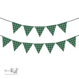 ScotsTee Shop Scottish Johnston Dress Ancient Tartan Triangle Flags Tartan Bunting, Pennants (12pcs)