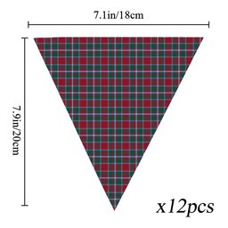 ScotsTee Shop Scottish Spence Modern Clan Tartan Triangle Flags Tartan Bunting, Pennants (12pcs)