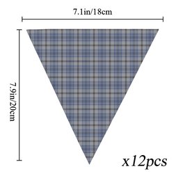 ScotsTee Shop Scottish Tweedie Tartan Triangle Flags Tartan Bunting, Pennants (12pcs)