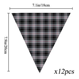 ScotsTee Shop Scottish Moffat Ancient Tartan Triangle Flags Tartan Bunting, Pennants (12pcs)