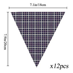 ScotsTee Shop Scottish Rutherford Simon Travis Alan Tartan Triangle Flags Tartan Bunting, Pennants (12pcs)
