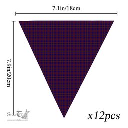 ScotsTee Shop Scottish Nithsdale Dalgliesh Tartan Triangle Flags Tartan Bunting, Pennants (12pcs)