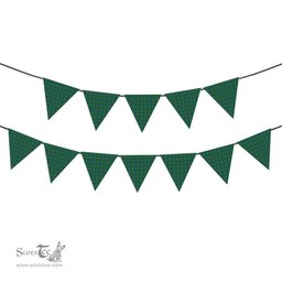 ScotsTee Shop Scottish Johnstone Originaux Ancient Clan Tartan Triangle Flags Tartan Bunting, Pennants (12pcs)