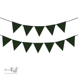 ScotsTee Shop Scottish Stewart Hunting Tartan Triangle Flags Tartan Bunting, Pennants (12pcs)
