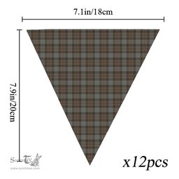ScotsTee Shop Scottish Outlander Fraser Tartan Triangle Flags Tartan Bunting, Pennants (12pcs)