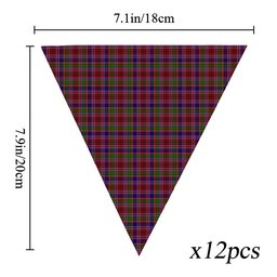 ScotsTee Shop Scottish Haughdale Tartan Triangle Flags Tartan Bunting, Pennants (12pcs)