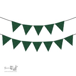 ScotsTee Shop Scottish McArthur Ancient Tartan Triangle Flags Tartan Bunting, Pennants (12pcs)