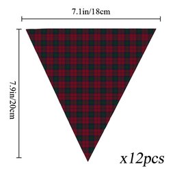 ScotsTee Shop Scottish Lindsay Tartan Triangle Flags Tartan Bunting, Pennants (12pcs)