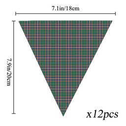 ScotsTee Shop Scottish MacFarlane Hunting Ancient Tartan Triangle Flags Tartan Bunting, Pennants (12pcs)