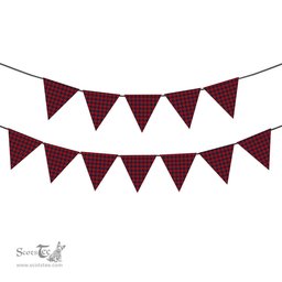 ScotsTee Shop Scottish Thompson Bonner Tartan Triangle Flags Tartan Bunting, Pennants (12pcs)