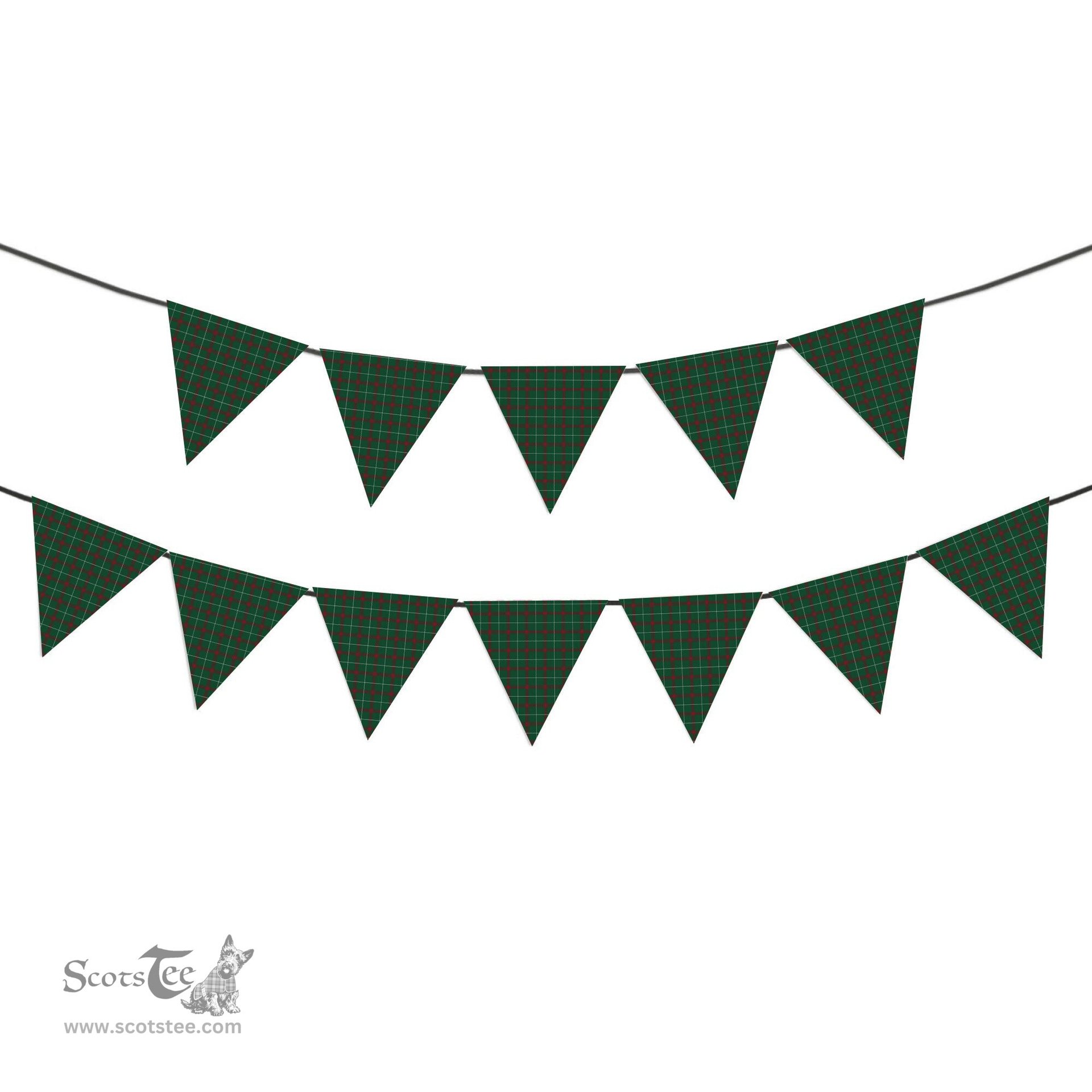 ScotsTee Shop Scottish Welsh National Tartan Triangle Flags Tartan Bunting, Pennants (12pcs)