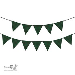 ScotsTee Shop Scottish Welsh National Tartan Triangle Flags Tartan Bunting, Pennants (12pcs)