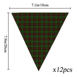 ScotsTee Shop Scottish MacFie Hunting Tartan Triangle Flags Tartan Bunting, Pennants (12pcs)