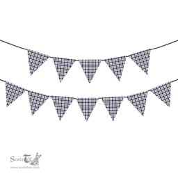 ScotsTee Shop Scottish Hannay Modern Tartan Triangle Flags Tartan Bunting, Pennants (12pcs)