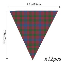 ScotsTee Shop Scottish Laing Artefact Ancient Tartan Triangle Flags Tartan Bunting, Pennants (12pcs)