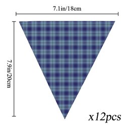 ScotsTee Shop Scottish Traynor Tartan Triangle Flags Tartan Bunting, Pennants (12pcs)
