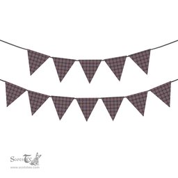 ScotsTee Shop Scottish Lysaght Dress Tartan Triangle Flags Tartan Bunting, Pennants (12pcs)
