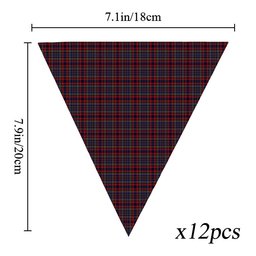 ScotsTee Shop Scottish Johnstons of Elgin Bicentennial Tartan Triangle Flags Tartan Bunting, Pennants (12pcs)