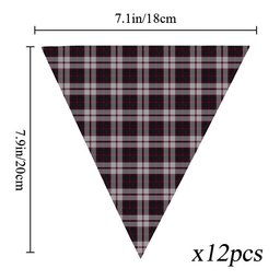 ScotsTee Shop Scottish MacPherson of Pitmain Tartan Triangle Flags Tartan Bunting, Pennants (12pcs)