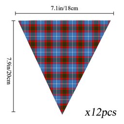 ScotsTee Shop Scottish Pentland Tartan Triangle Flags Tartan Bunting, Pennants (12pcs)