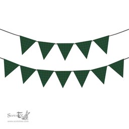 ScotsTee Shop Scottish Harkness Hunting Tartan Triangle Flags Tartan Bunting, Pennants (12pcs)