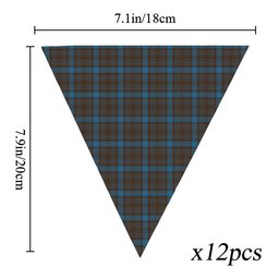 ScotsTee Shop Scottish Hanna of Leith yellow line Tartan Triangle Flags Tartan Bunting, Pennants (12pcs)