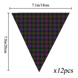 ScotsTee Shop Scottish MacDonell of Glengarry 2 Tartan Triangle Flags Tartan Bunting, Pennants (12pcs)