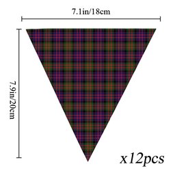 ScotsTee Shop Scottish McDonald Modern Tartan Triangle Flags Tartan Bunting, Pennants (12pcs)
