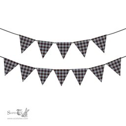 ScotsTee Shop Scottish MacDonald Dress Ancient Tartan Triangle Flags Tartan Bunting, Pennants (12pcs)
