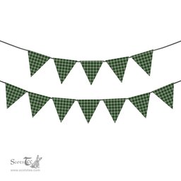 ScotsTee Shop Scottish Tailyour Dress Tartan Triangle Flags Tartan Bunting, Pennants (12pcs)