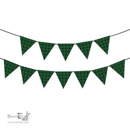 ScotsTee Shop Scottish McArthur-Fox Ancient Tartan Triangle Flags Tartan Bunting, Pennants (12pcs)