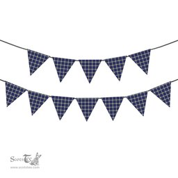 ScotsTee Shop Scottish Sinclair Dress Tartan Triangle Flags Tartan Bunting, Pennants (12pcs)