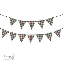 ScotsTee Shop Scottish MacBeth Dress  Ancient Tartan Triangle Flags Tartan Bunting, Pennants (12pcs)