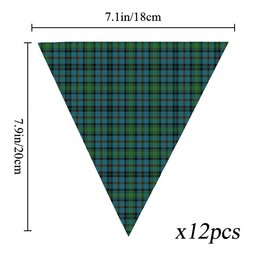 ScotsTee Shop Scottish Hope Vere Ancient Clan Tartan Triangle Flags Tartan Bunting, Pennants (12pcs)